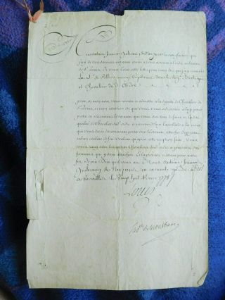 Louis Xvi Of France 1778 Rare Signed Document