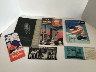 Vintage Us Navy Recruiting Brochures,  Booklets,  Comic