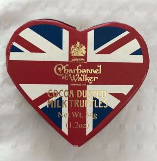 Charbonnel Et Walker Union Jack Cocoa Milk Truffle Chocolate Heart Box British