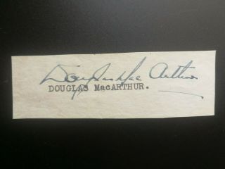 Douglas Macarthur - American Army General - Ww2 - Military - Autograph