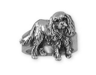 Cavalier King Charles Spaniel Ring Jewelry Handmade Sterling Silver Kc17 - R