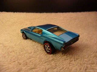 Hot Wheels Redline 1968 US Ice Blue Custom Mustang - Restored 3