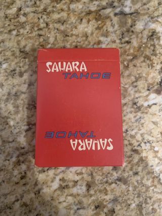 Rare Deck 1965 Tax Stamp Sahara Tahoe Casino Playing Cards 3