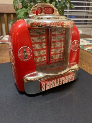 1996 Oem Coca Cola Jukebox Coin Bank Radio