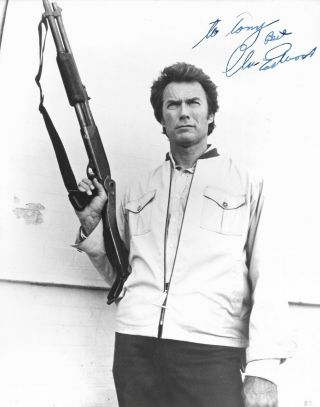 Clint Eastwood In The Enforcer (1976) Hand - Signed 10” X 8” Portrait