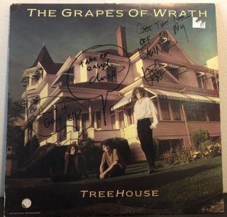 The Grapes Of Wrath Treehouse Lp Vinyl Record Signed Autograph Alternative 1987