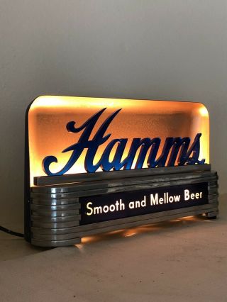 1940’s Hamm’s Beer Lighted Cash Register Advertising Sign Hamms Back Bar Display 2
