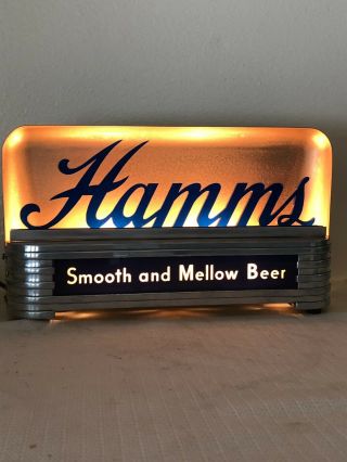 1940’s Hamm’s Beer Lighted Cash Register Advertising Sign Hamms Back Bar Display 7