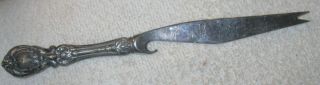 Vintage Reed Barton Mirrorstele Sterling Silver Handle BAR KNIFE 8.  5 