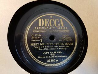 78 - Judy Garland - Decca Records 23360 - Skip To Lou - Meet Me Louis Louis