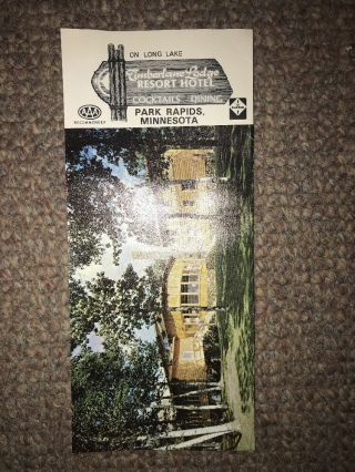 Vintage Timberlane Lodge Resort Hotel Park Rapids Minnesota Travel Brochure