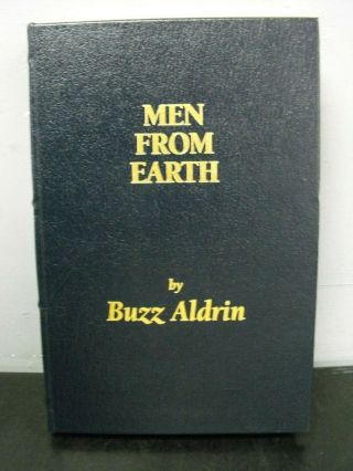 Men From Earth Leather Bound Flat Signed Edition By Buzz Aldrin