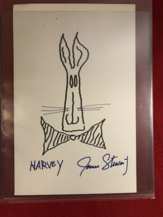 11x14 Jimmy (james) Stewart Signed Harvey Sketch - Autographed