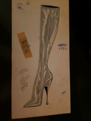Concept Art W/markups - Advertising - Fashion Shoes - Silver Knee - High Boot