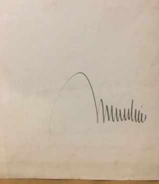 Benito Mussolini,  King Victor Emmanuel Iii Signed Document Italian Leaders