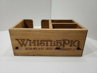 Whistlepig Wooden Bar Top Napkin / Coaster Box Crate Display Vendor Exclusive