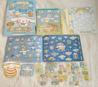 Authentic Vintage Sanrio Cinnamoroll Stationery Stickers Notepad Notebook