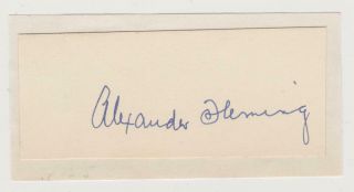 Sir Alexander Fleming Autograph