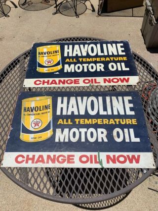 Texaco Havoline Motor Oil Signs (2)
