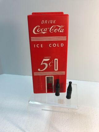 Coca Cola Vending Machine Coin - Operated Soda Dispenser Bank Vintage 1980