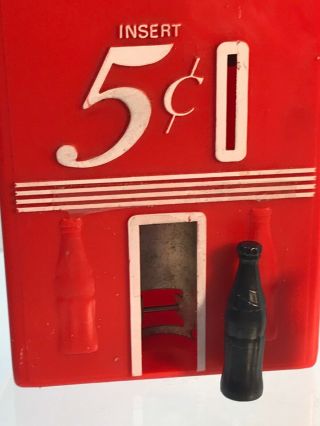 Coca Cola Vending Machine Coin - Operated Soda Dispenser Bank Vintage 1980 3