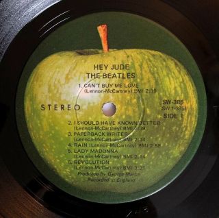 The Beatles - Hey Jude - 1970 US Apple 1st Press SW - 385 (EX) Ultrasonic 4
