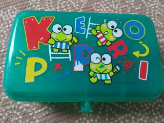 Kero Keroppi Frog Plastic Storage Sanrio Pencil Case Vintage Container Box 1994