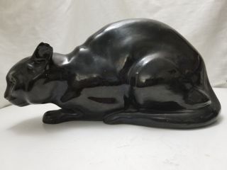 RARE 1920s Weiner Werkstatte Ceramic KITTY CAT NIGHT LIGHT Glass Eyes 16 