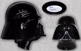Hayden Christensen & Dave Prowse Signed Fs Star Wars Darth Vader Helmet Jsa