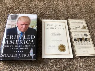 Signed Numbered President Donald J.  Trump Crippled America Book With
