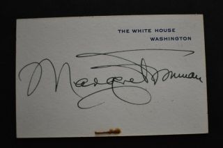 Harry Bess Margaret Truman signed White House cards autograph 5