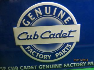 2005 CUB CADET FACTORY PARTS,  EMBOSSED DEALER SIGN SCIOTO SIGN CO. 2