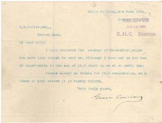 Typewritten Letter Signed By Grover Cleveland In 1893 With