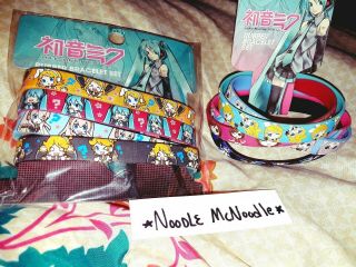 Hatsune Miku Bracelets Loungefly Hot Topic Set Of 2 Vocaloid Len Luka