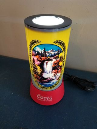 (VTG) Coors Rotating Can Waterfall mountains Motion Lamp Lighted Sign 6