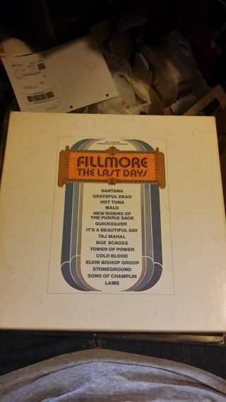 Fillmore " The Last Days " 1972 Fillmore Records Z3x 31390 Psych Rock 3lp Box Set