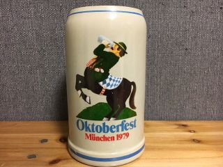 Oktoberfest Munchen 1979 Rastal Official Beer Mug Stein Fritz Wagner Germany