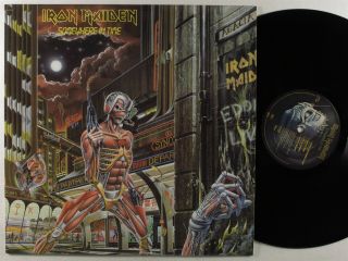 Iron Maiden Somewhere In Time Capitol Lp Vg,  /nm