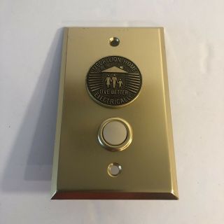 Vintage Gold Medallion Home Live Better Electrically Doorbell Medal