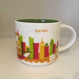 Starbucks You Are Here Qatar Coffee Mug 14oz Nib With Sku