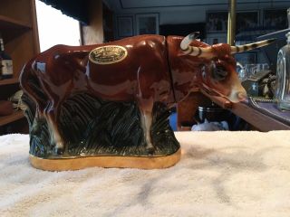 Ezra Brooks Whiskey Decanter.  Texas Longhorn/ Cattle/ Steer.  $50 Obo