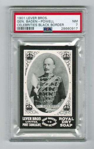 Psa 7 Baden Powell 1901 Lever Bros.  Soap Card Founder Of Boy Scouts
