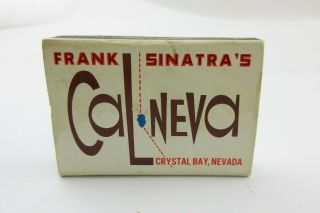 Vtg Frank Sinatra ' s Cal Neva,  Crystal Bay,  Nevada Matchbook Box w\ 7 matches 3