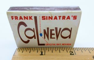 Vtg Frank Sinatra ' s Cal Neva,  Crystal Bay,  Nevada Matchbook Box w\ 7 matches 4