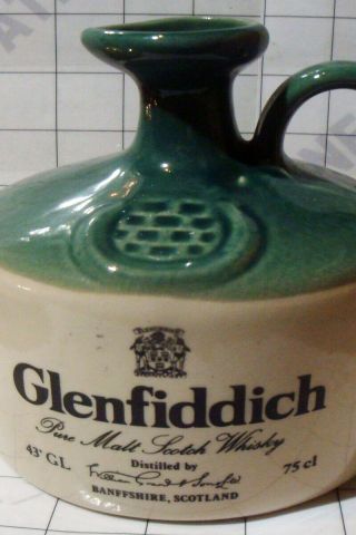 Vintage Glenfiddich Malt Scotch Whisky Whiskey Ceramic Shine Jug Malt Banffshire