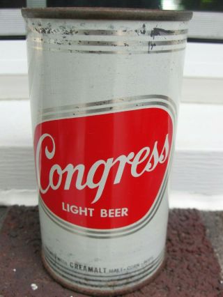 Congress Beer Flat Top Can Haberle Congress Brewing Syracuse Ny