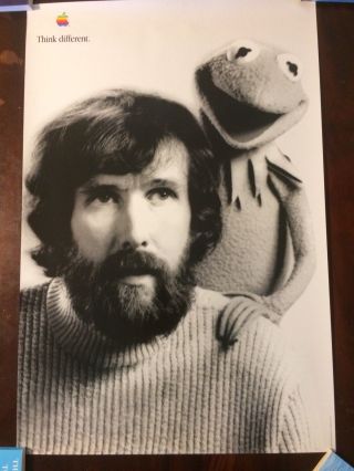 Apple Computer Think Different Poster - Jim Henson & Kermit The Frog 24 " X36 "