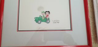 Rare 2x Signed Production Cel Very Rare Of Betty Boop And Beatle Ba