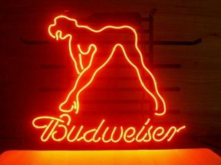 [ship From Usa]new Budweiser Girl Live Nudes Show Neon Sign Beer Bar Light