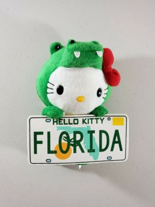 Hello Kitty Florida Alligator Plush Stuffed Toy Plus 1 Small Pink